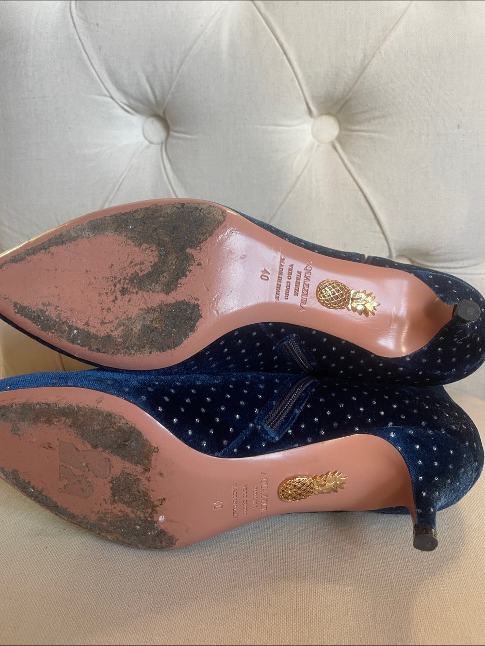 ✨💙 Aquazzura’s “Quant” bootie in blue 💙✨ - Picture 6 of 6